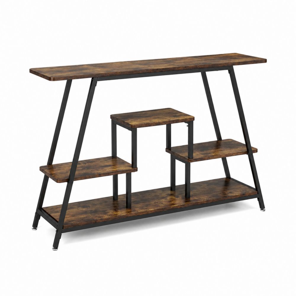 Konsolentisch Holz Metall Braun 86x120x30 cm