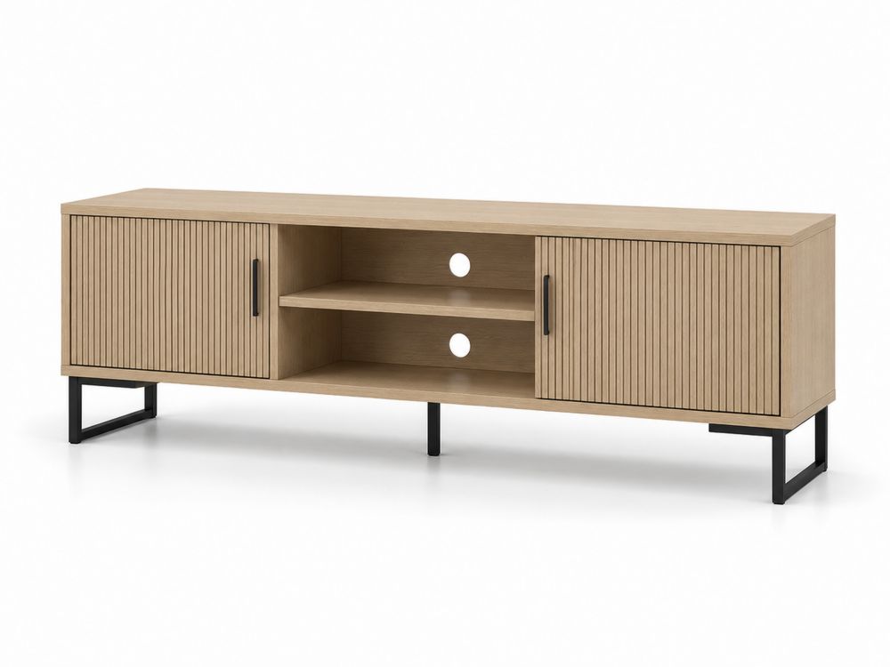TV-Schrank Rechteck 180x40x50 cm Holz mit Metallbeinen