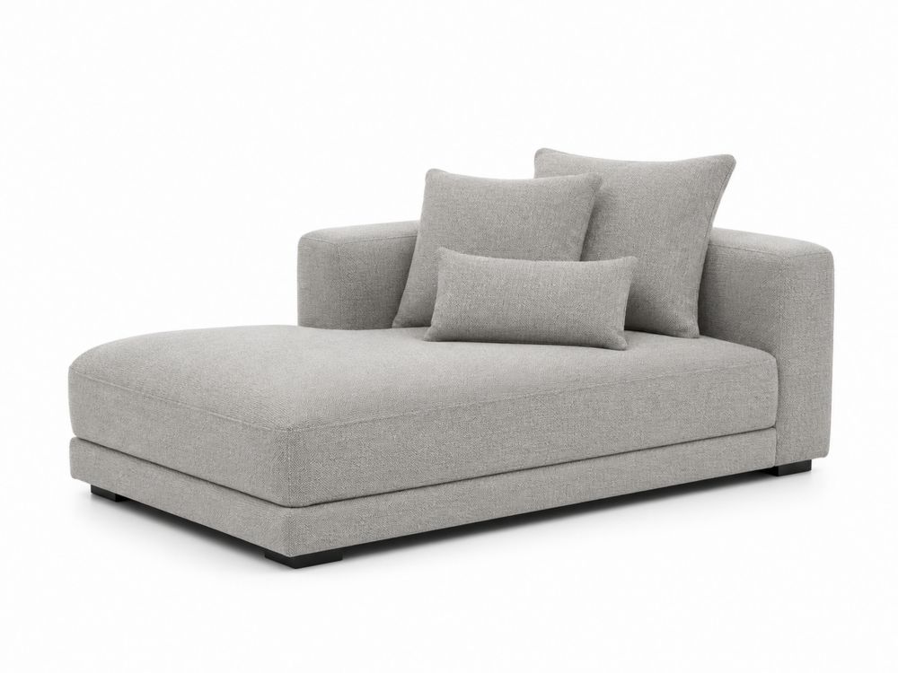 Ecksofa mit Hellgrauem Stoff
