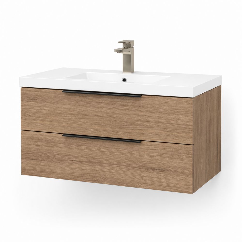 Waschtischunterschrank Holzoptik 80 cm