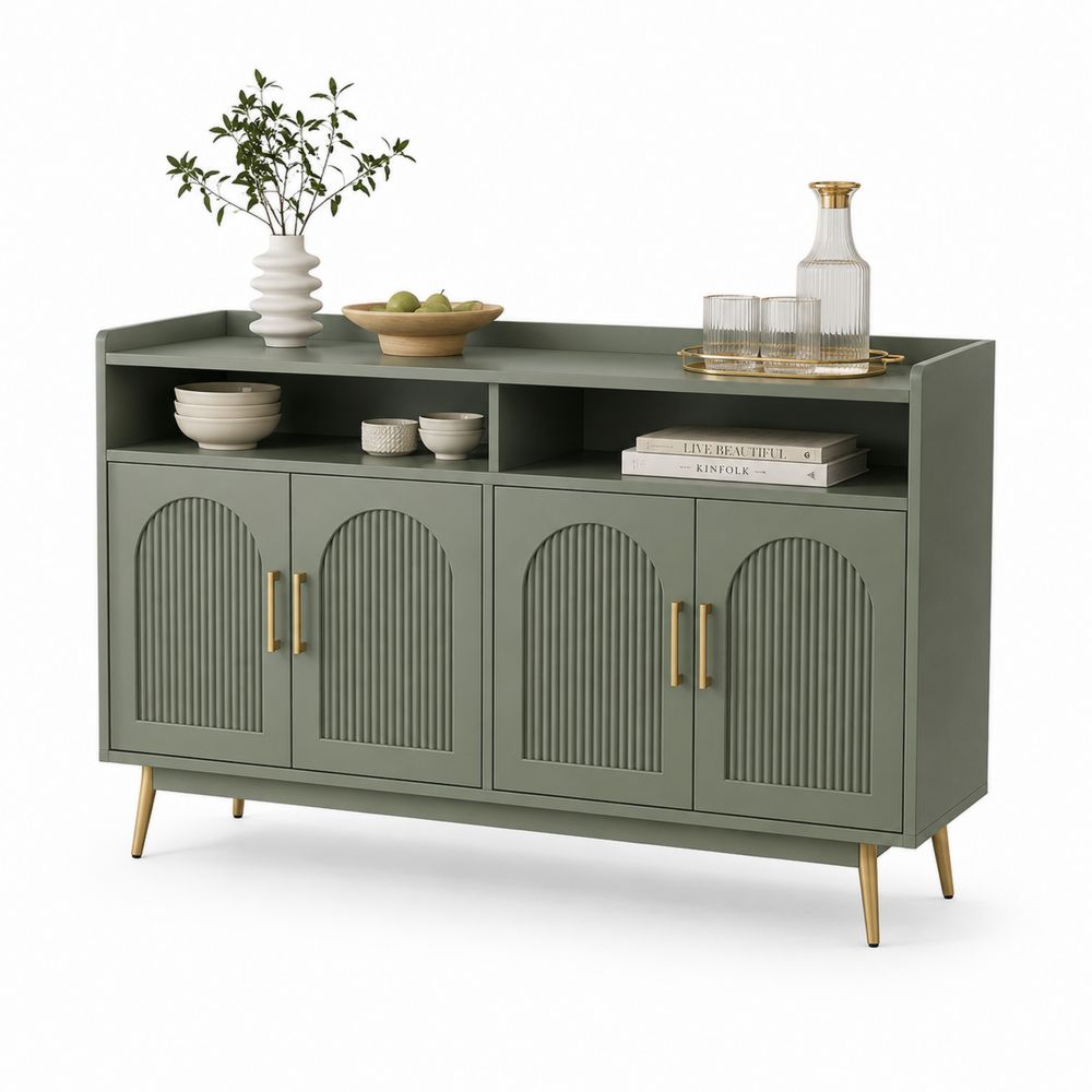 Sideboard MDF Grün Messing 120x40x90cm