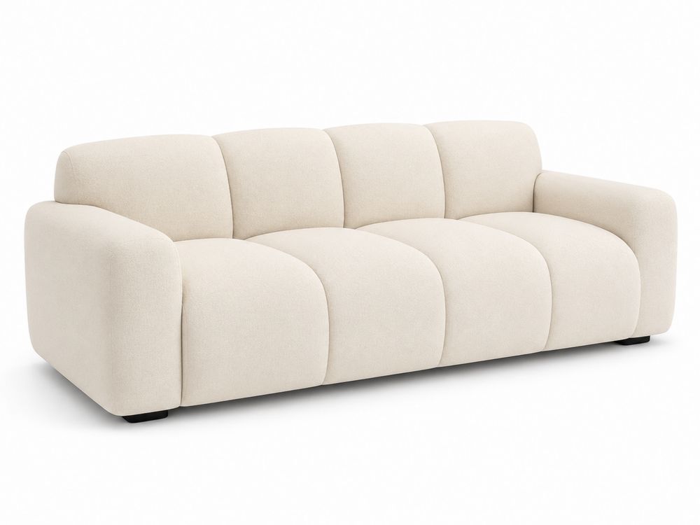 3-Sitzer Sofa Polyester Creme 220cm