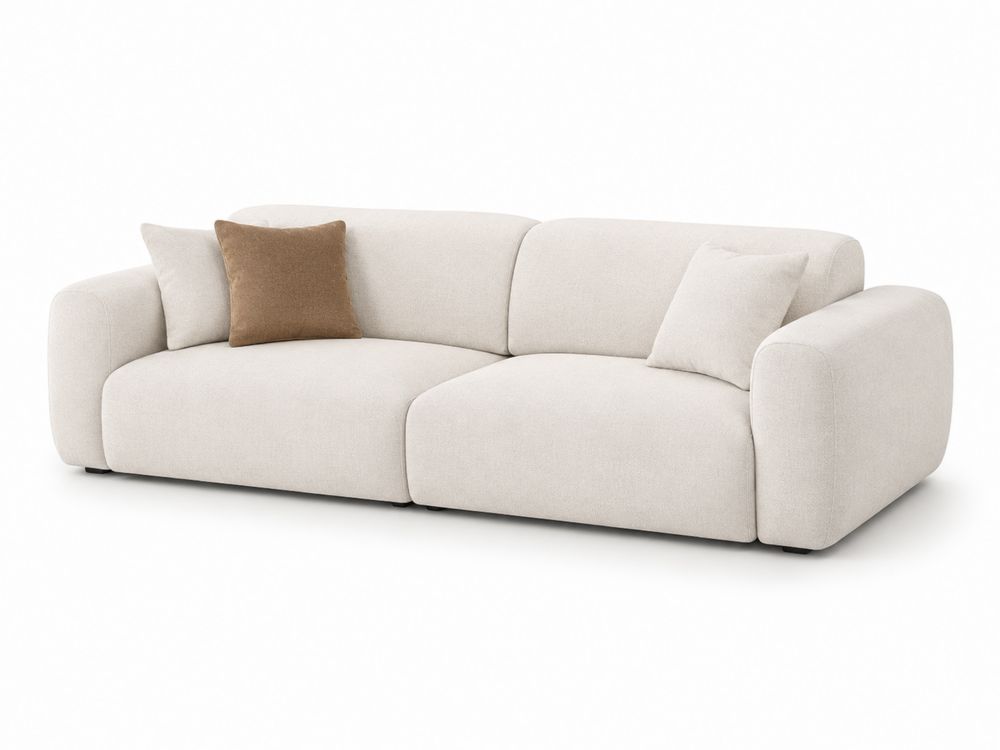 Sofa aus Baumwoll-Leinen-Mischung mit Kissen