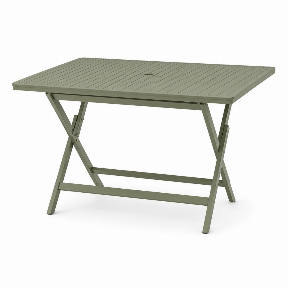 Garten Klapptisch Aluminium Grün 120x70 cm