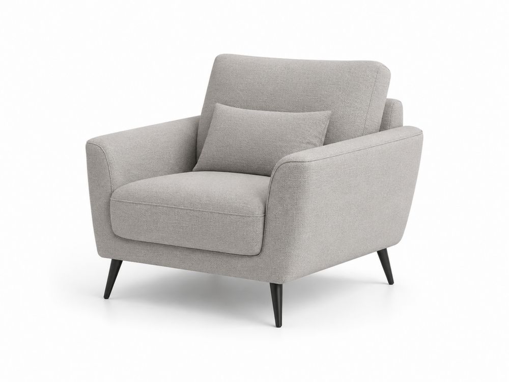 Sessel 95 cm x 85 cm x 90 cm Polyester Hellgrau