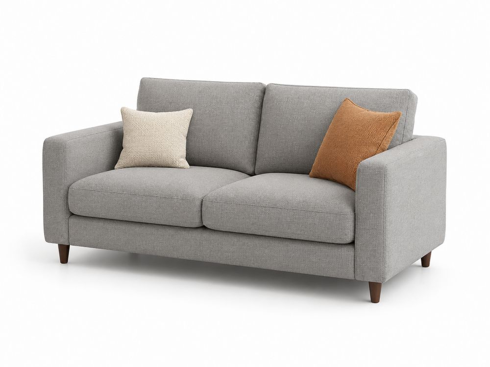 Zweisitzer Sofa 150x85x90 cm Stoff Grau