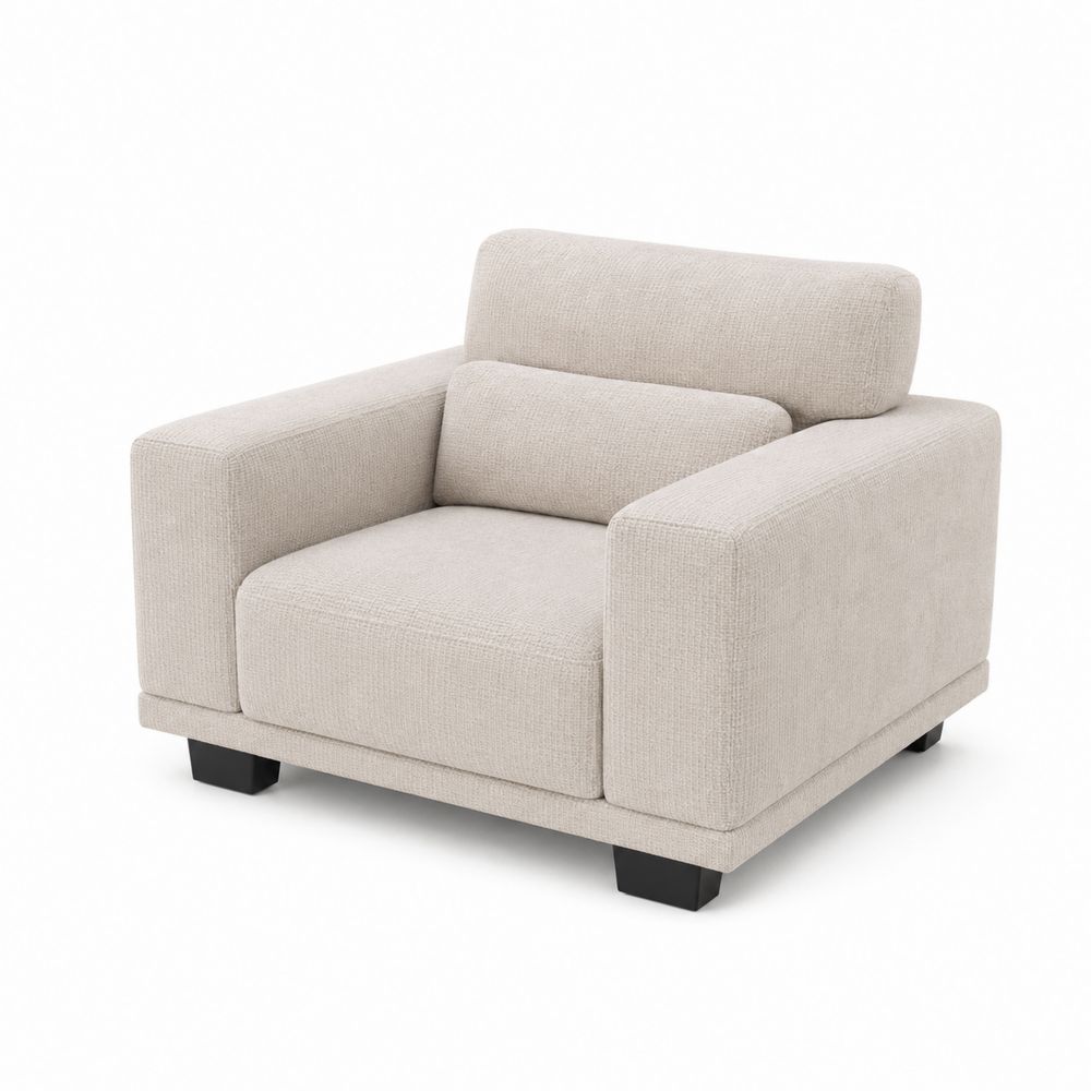 Polstersessel Stoff Beige 90cm x 95cm x 85cm-Sovloria