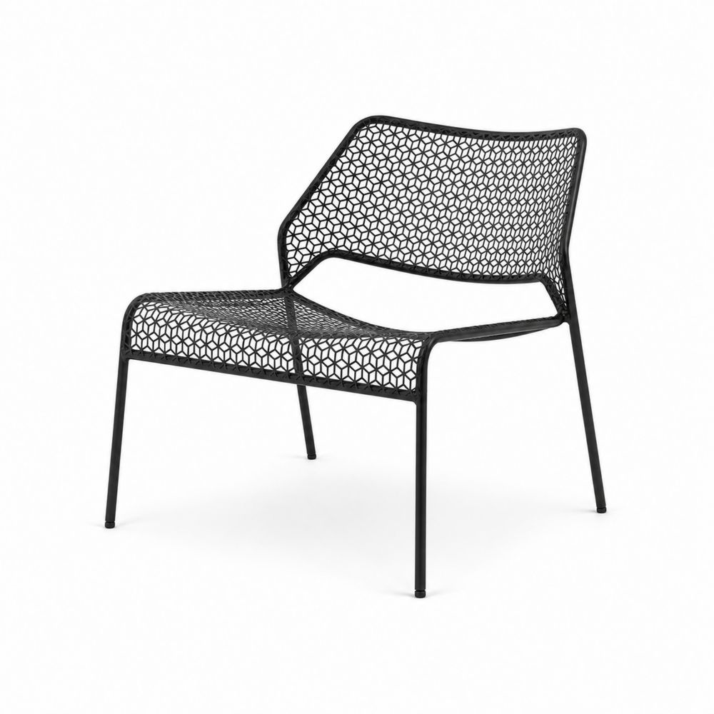 Metall Clubsessel Schwarz 80x70x85 cm-Sovloria