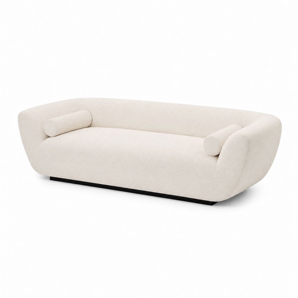 Sofa Bouclé-Stoff Beige 220 cm-Sovloria