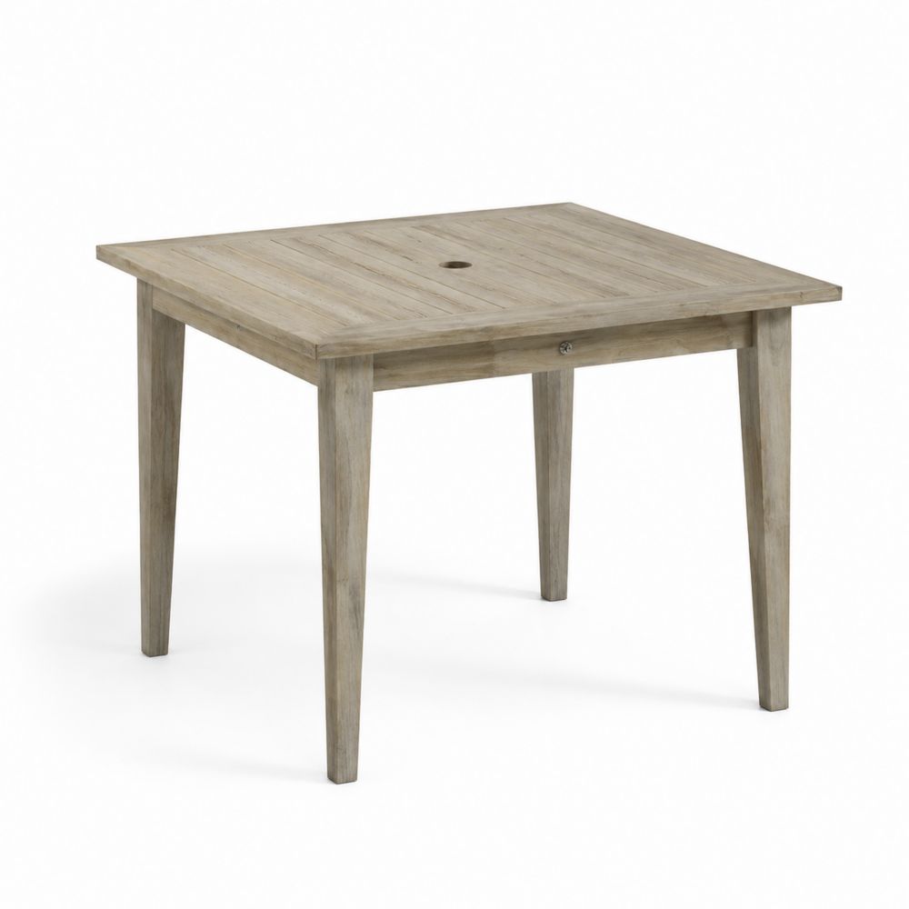 Quadratischer Teakholztisch 90x90x75 cm Natur-Sovloria