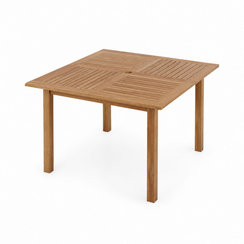 Quadratischer Teakholztisch 90x90x75 cm-Sovloria