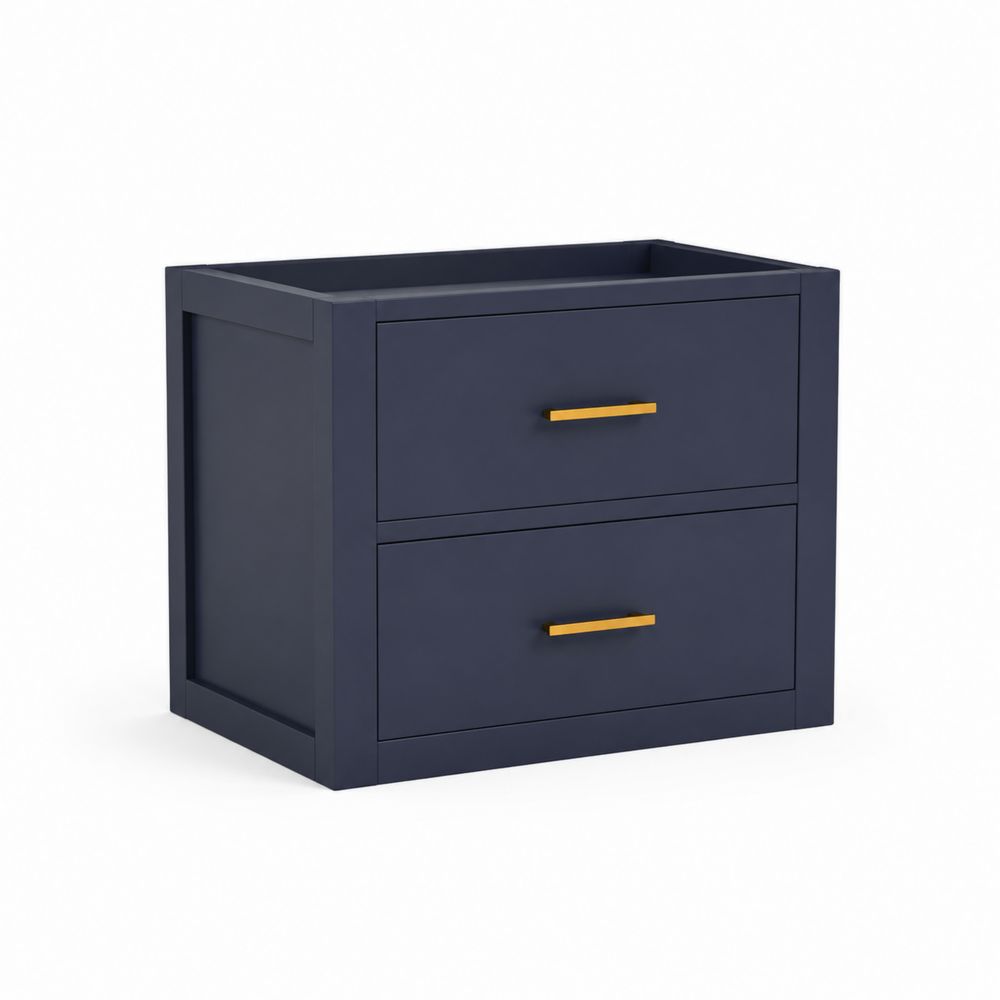 Waschtischunterschrank MDF Blau Gold-Sovloria