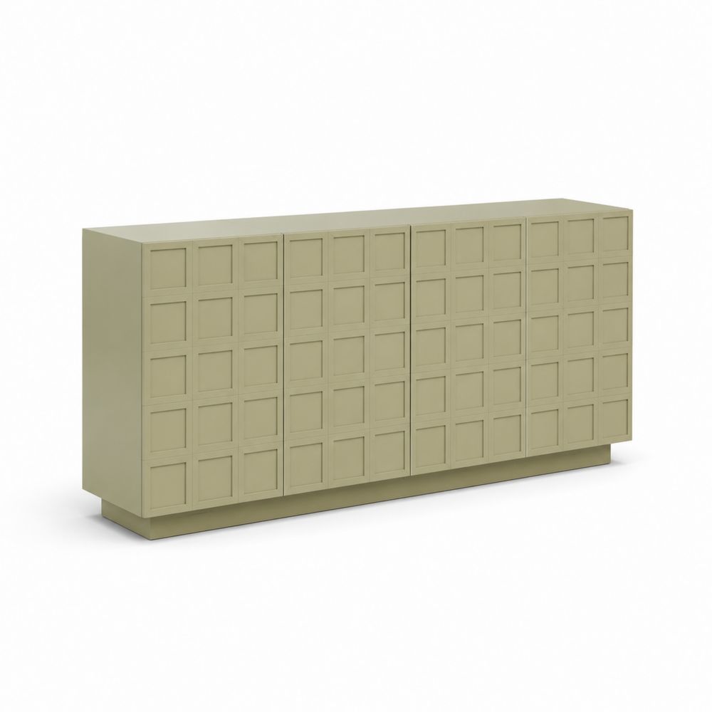 Buffetschrank Sideboard MDF Olivgrün 160x40x80 cm-Sovloria