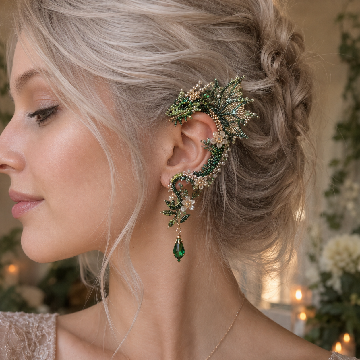 🔥Last Day BUY 3 GET 1 FREE - DIY Beaded Dragon Ear Cuff Kit