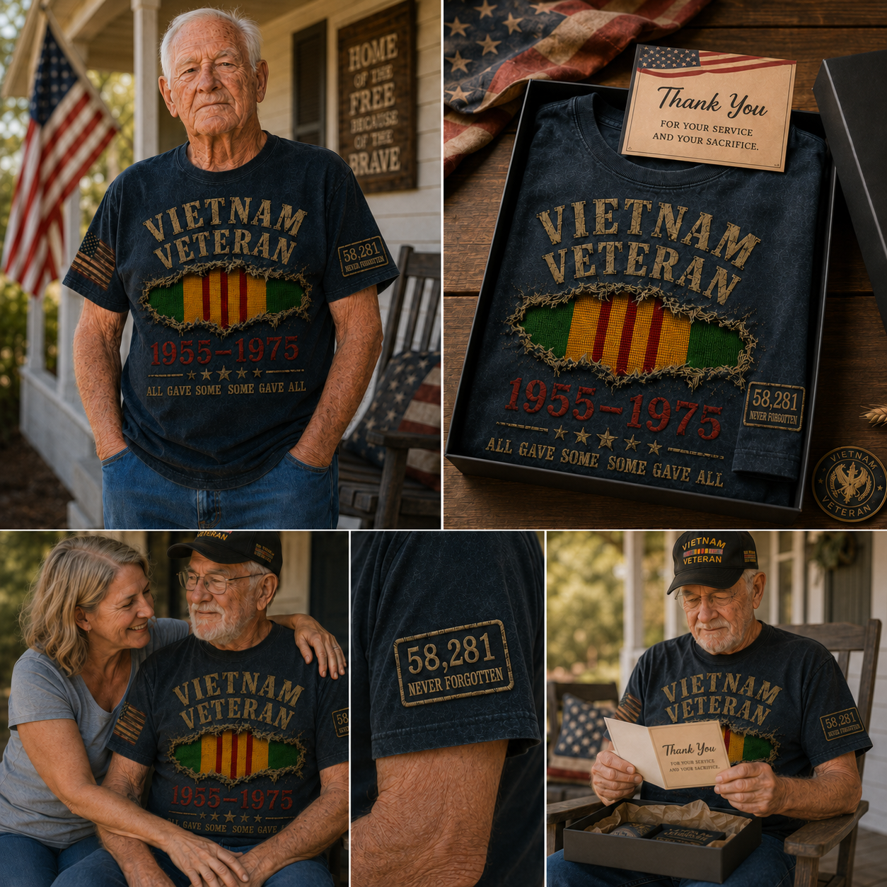 Vietnam Veteran 1955–1975 “All Gave Some, Some Gave All” Vintage Unisex T-Shirt