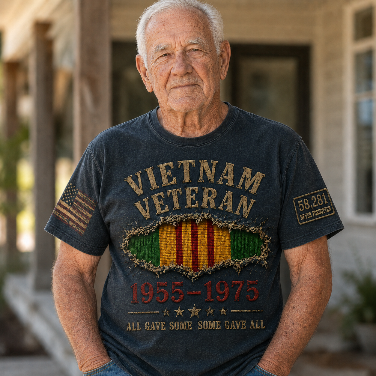 Vietnam Veteran 1955–1975 “All Gave Some, Some Gave All” Vintage Unisex T-Shirt