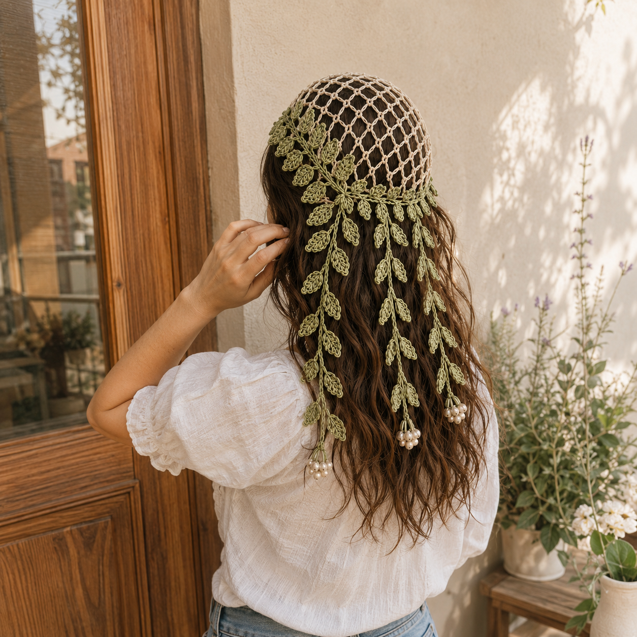 🔥Last Day BUY 3 GET 1 FREE - DIY Boho Crochet Hair Snood Kit