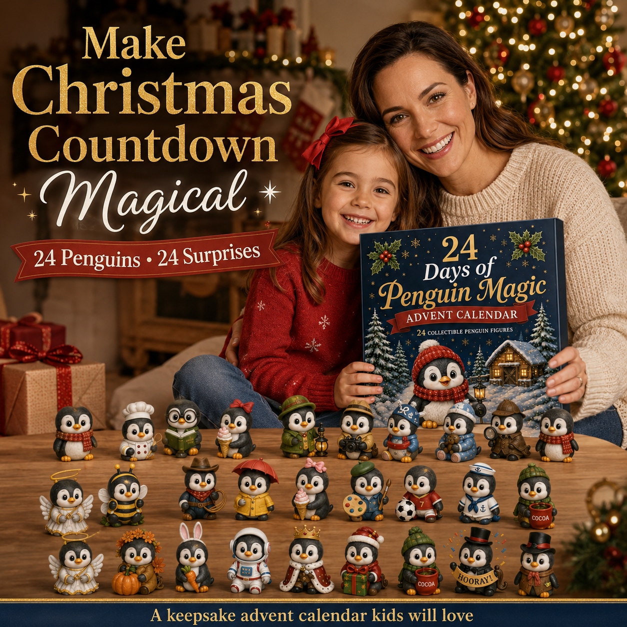 🐧 24 Days of Penguin Magic™ Advent Calendar – 24 Collectible Christmas Penguin Surprises