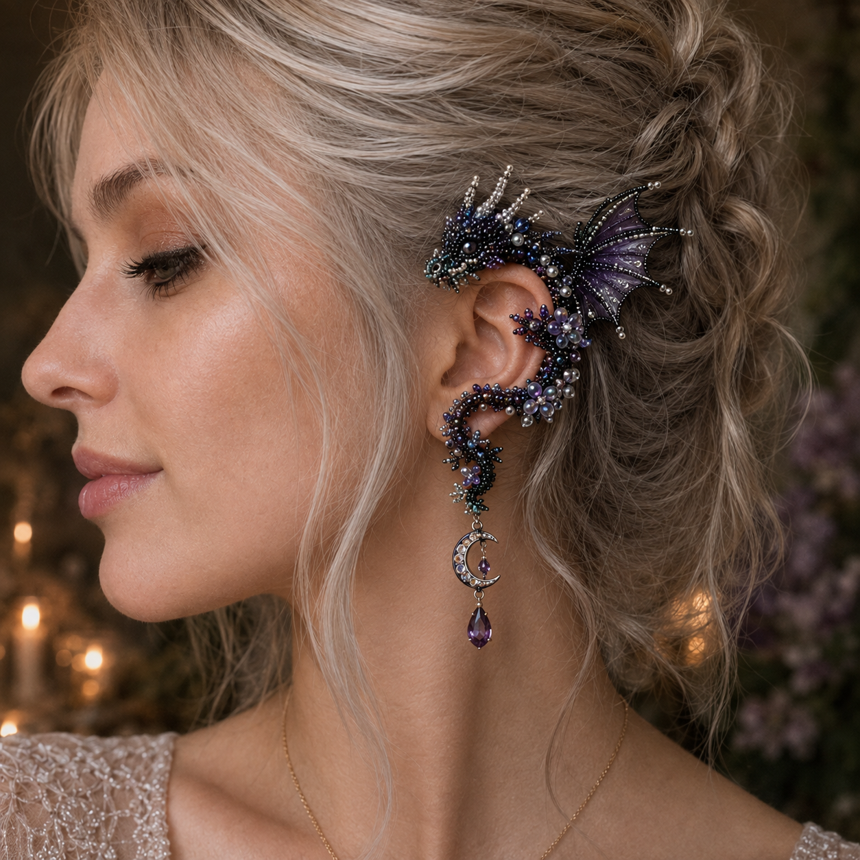 🔥Last Day BUY 3 GET 1 FREE - DIY Beaded Dragon Ear Cuff Kit