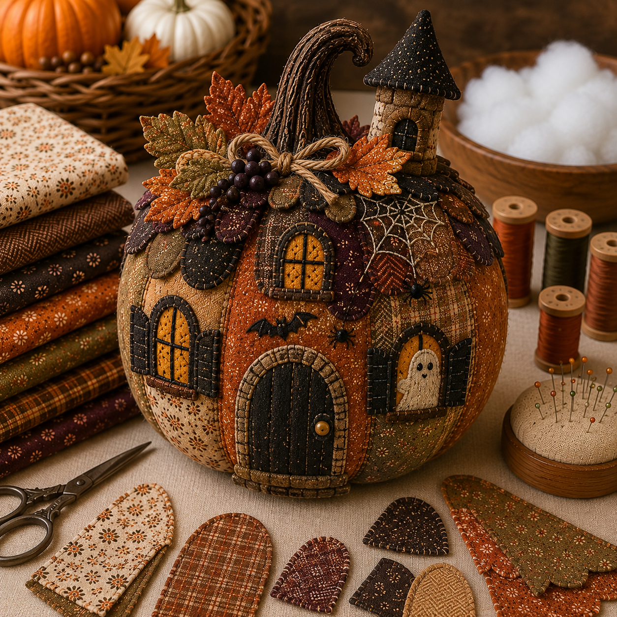 🔥Last Day🔥BUY 4 GET 1 FREE (Add 4 Pcs To Cart) – Cozy Harvest Pumpkin Patchwork Kit