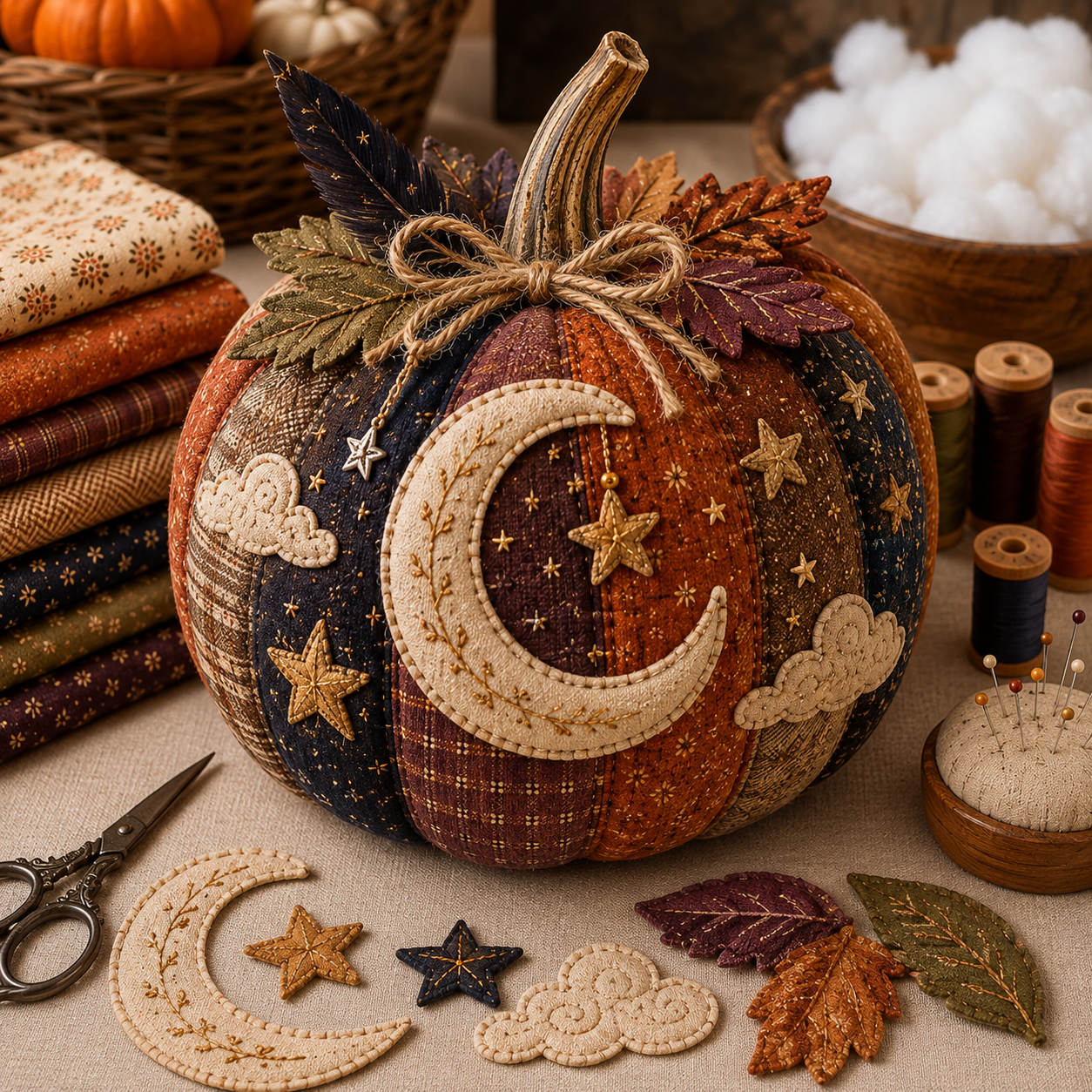🔥Last Day🔥BUY 4 GET 1 FREE (Add 4 Pcs To Cart) – Cozy Harvest Pumpkin Patchwork Kit