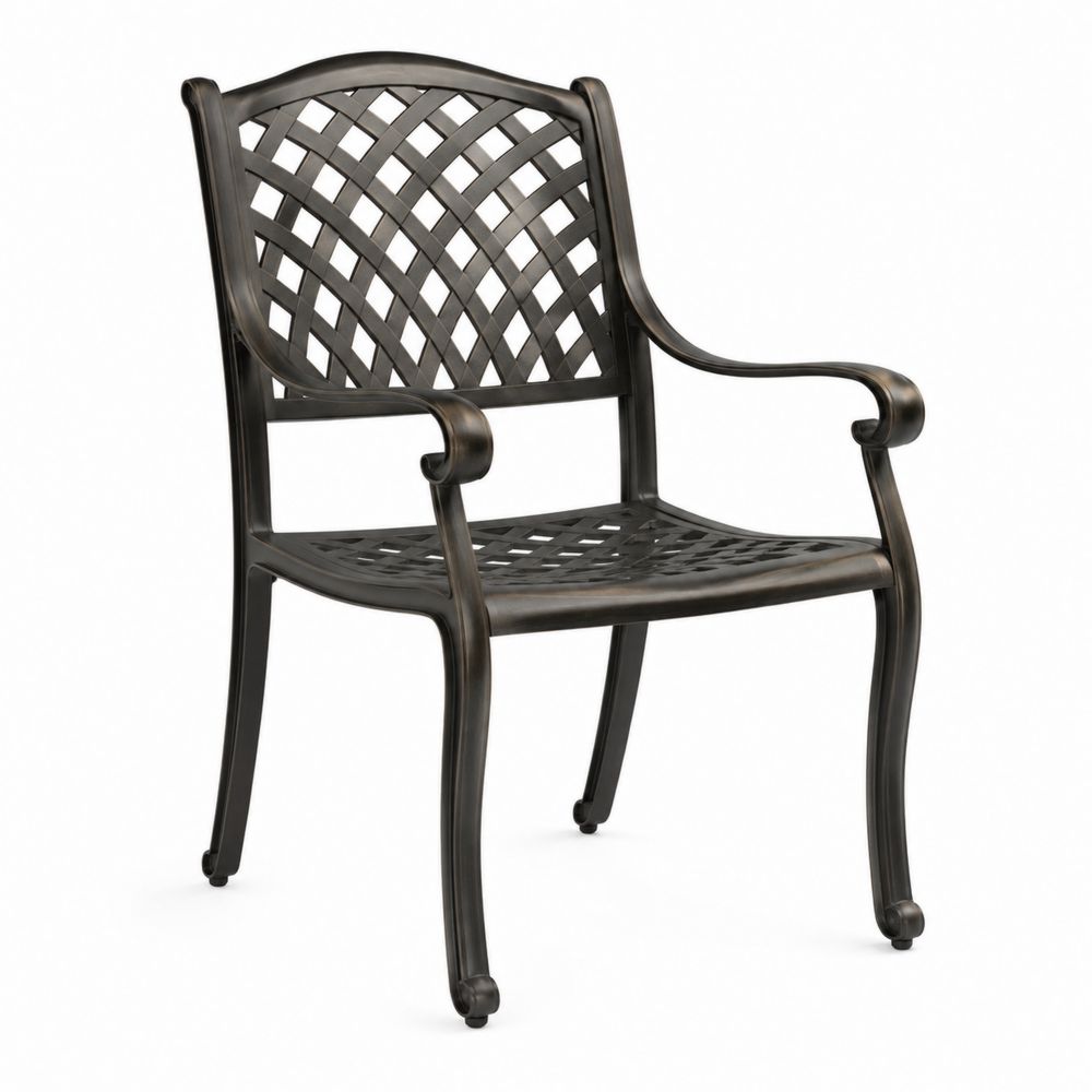 Gartenstuhl Metall Bronze 60x61x89 cm