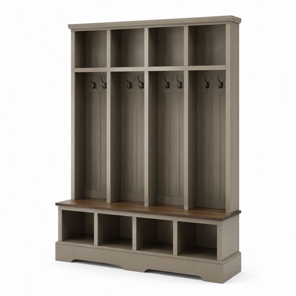 Garderobenkombination Holz Braun 200x180x40cm