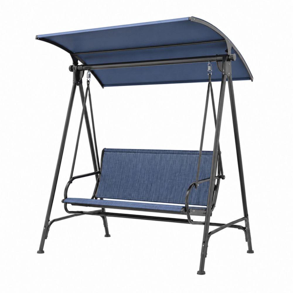 Stahlschaukel mit Polyestergewebe Blau 170x110x153 cm