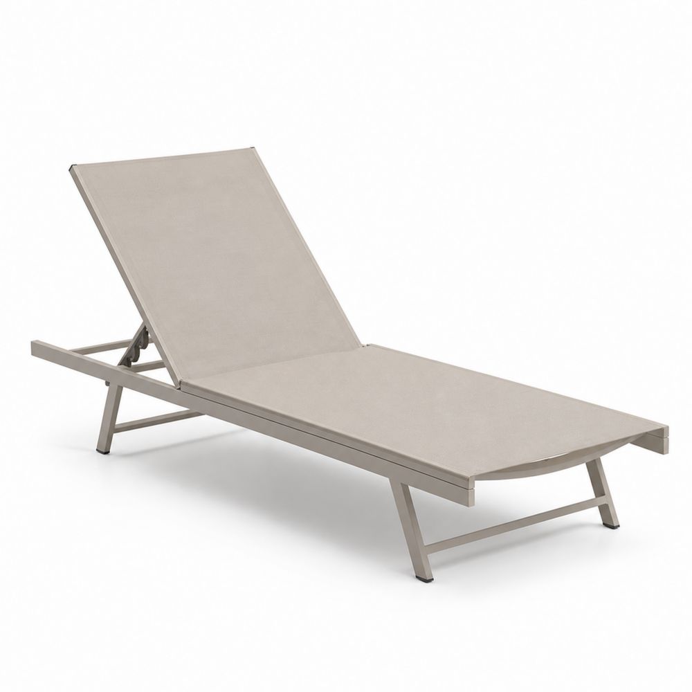 Sonnenliege Aluminium Textilene Beige
