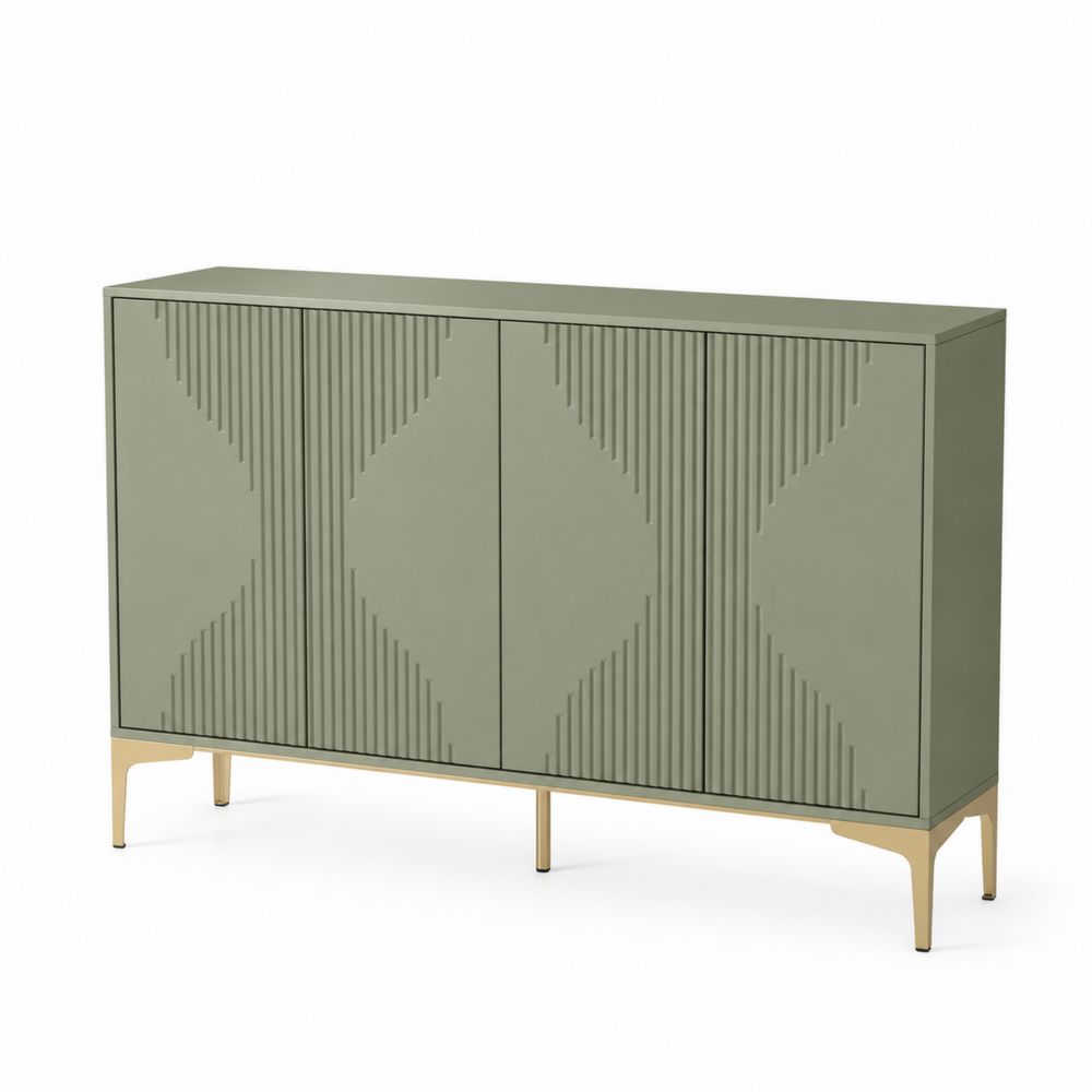 Sideboard Rechteckig 120x80x40 cm MDF Metall Grün