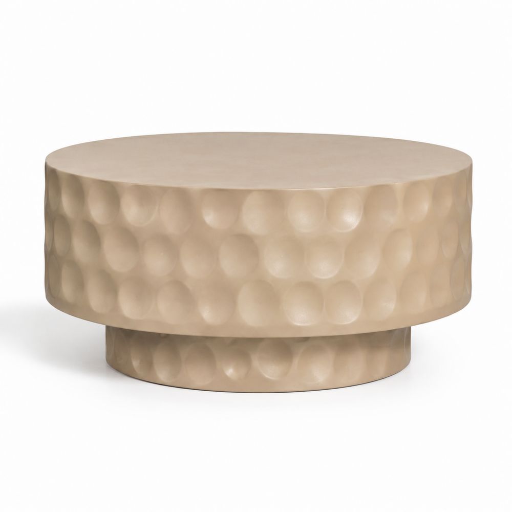 Runder Couchtisch MDF Beige Ø85 cm