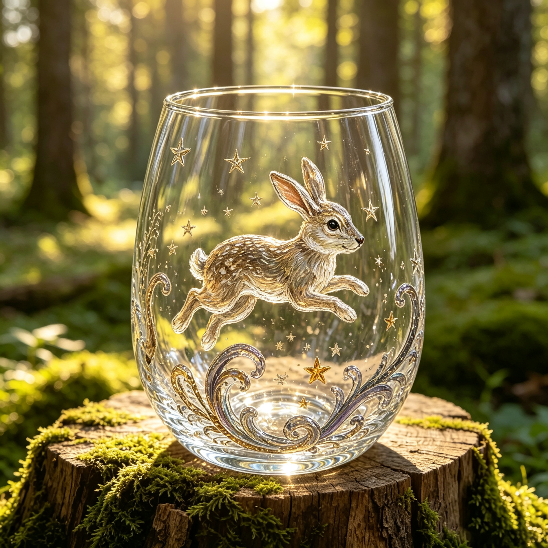 🔥 Letzter Tag: 49 % Rabatt – 🦌Handgefertigtes Trinkglas mit Tiermotiven