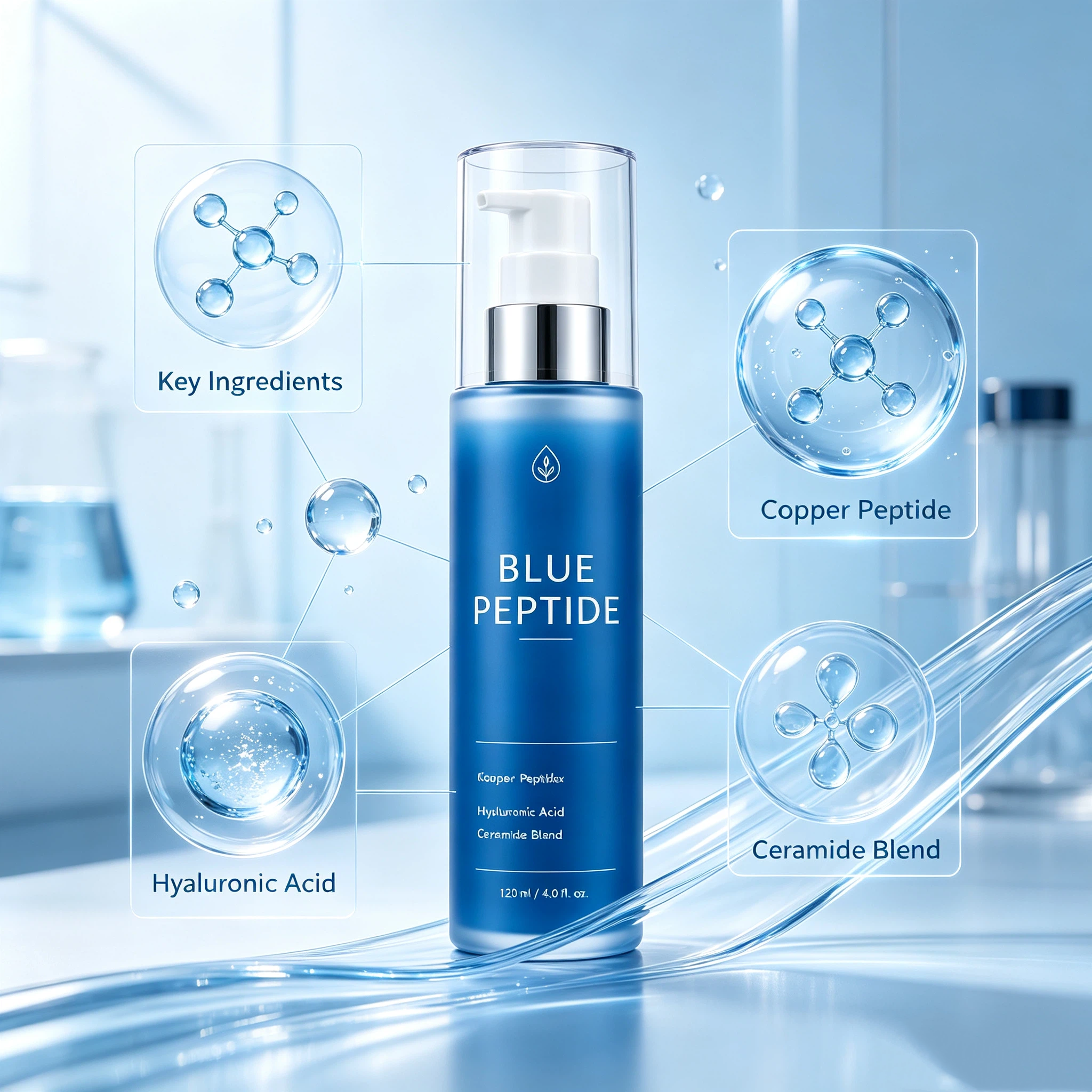 Private Label Blue Peptide Moisture Emulsion OEM/ODM | Custom Facial Emulsion Manufacturer