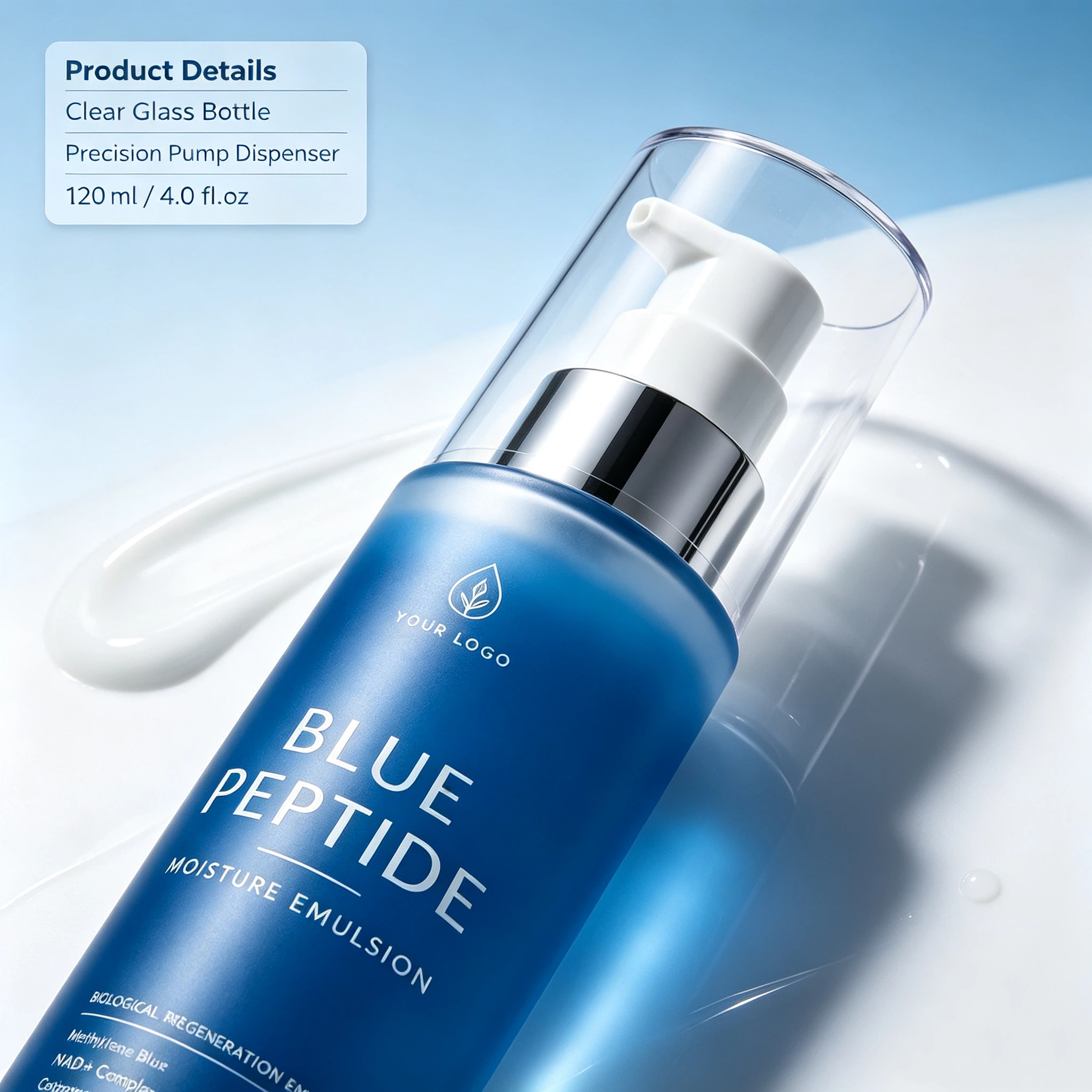 Private Label Blue Peptide Moisture Emulsion OEM/ODM | Custom Facial Emulsion Manufacturer