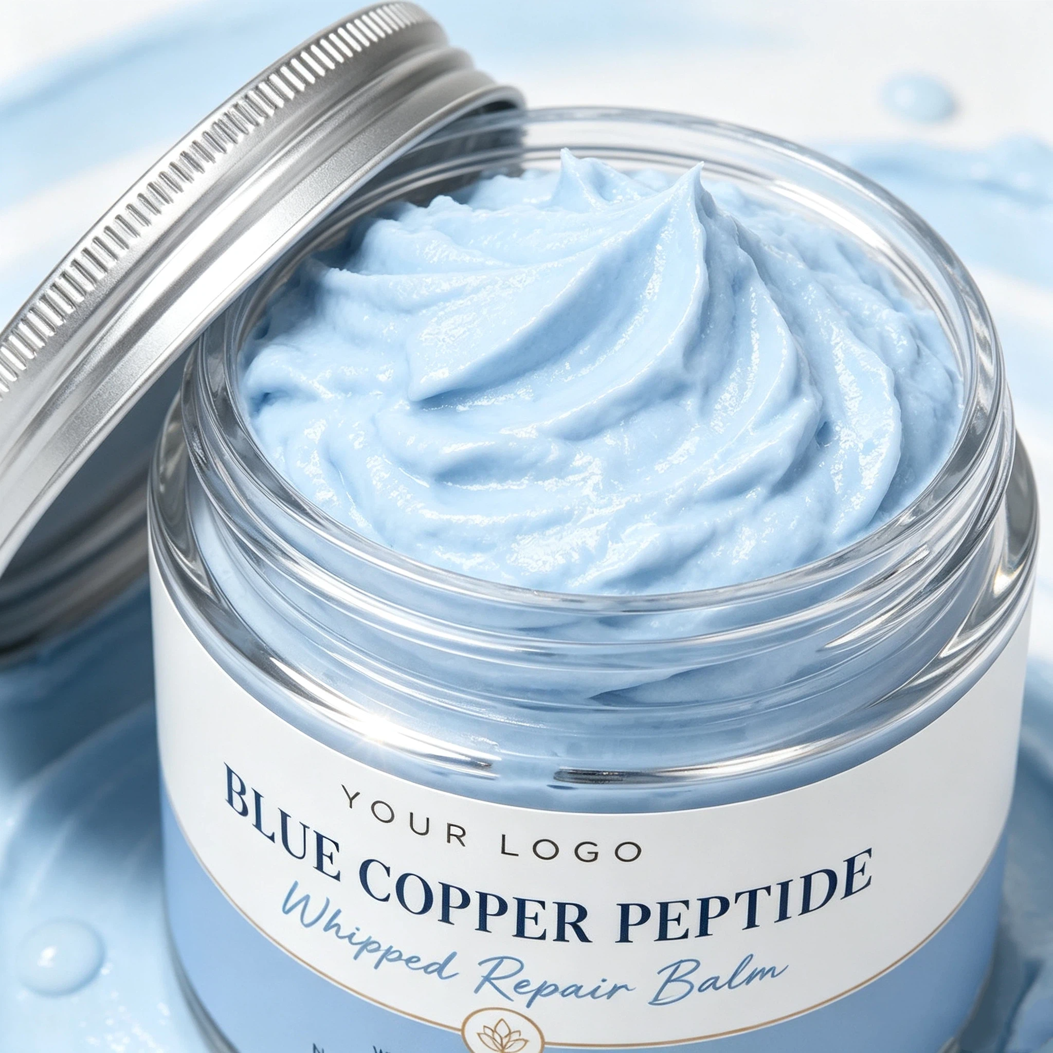 Private Label Blue Copper Peptide Whipped Balm OEM/ODM | Custom Facial Moisturizer Manufacturer