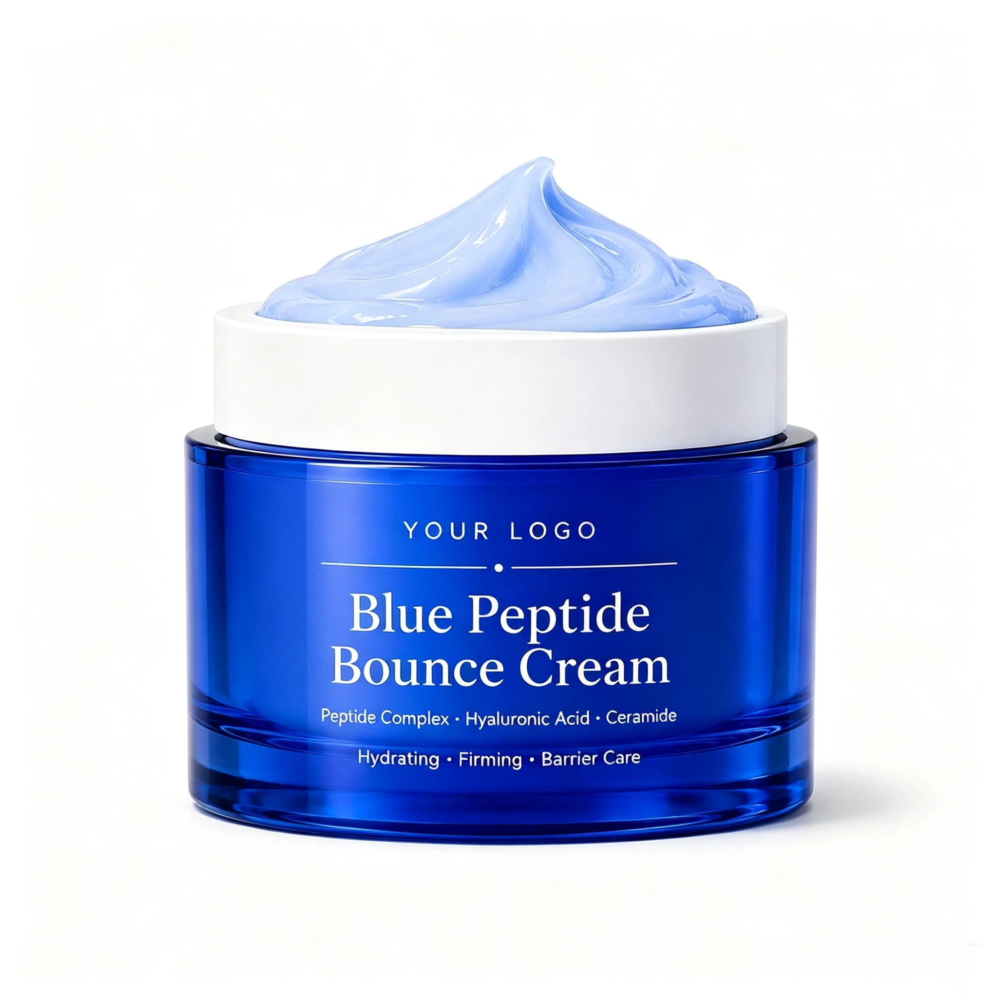 Private Label Blue Peptide Bounce Cream OEM/ODM | Custom Peptide Facial Cream Manufacturer
