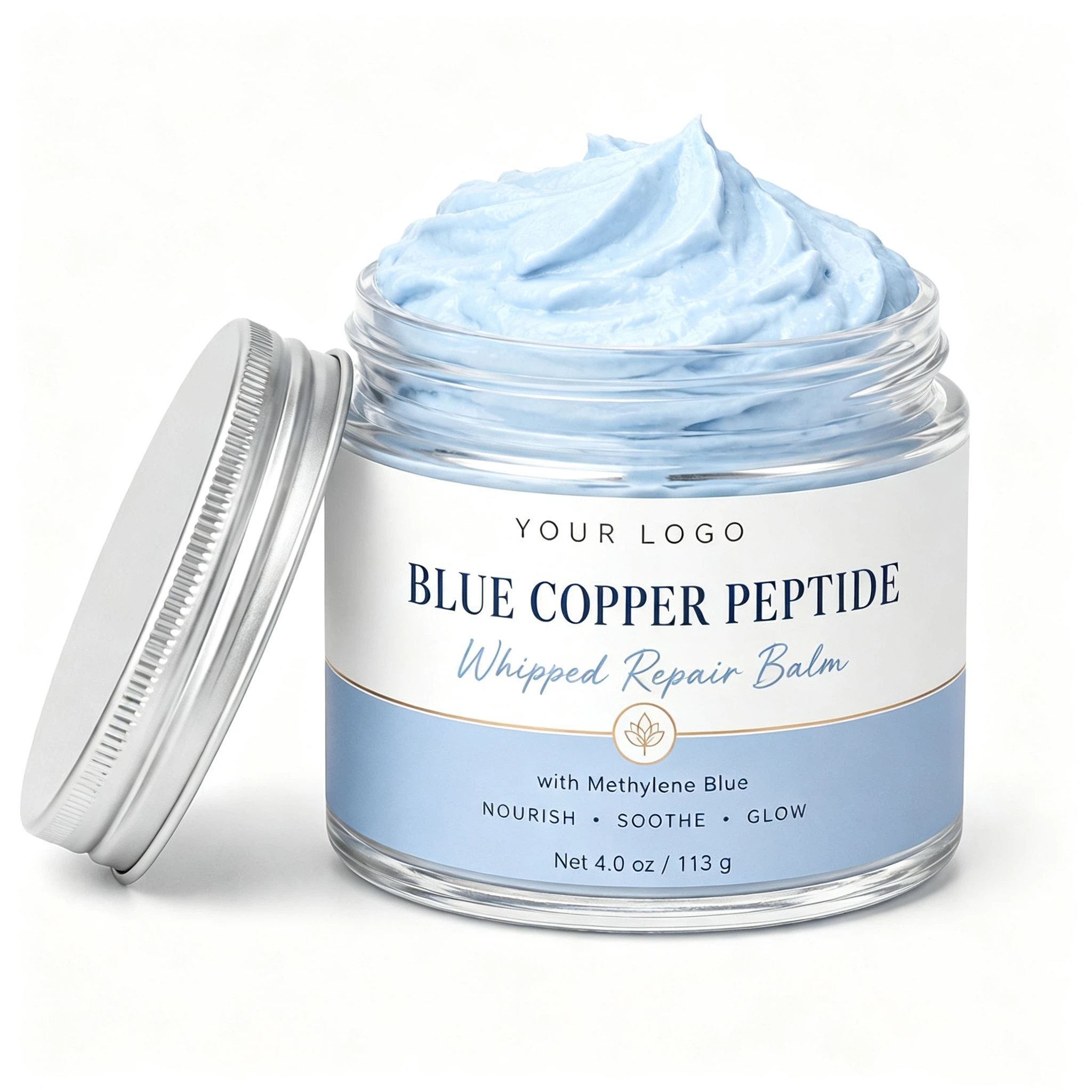 Private Label Blue Copper Peptide Whipped Balm OEM/ODM | Custom Facial Moisturizer Manufacturer