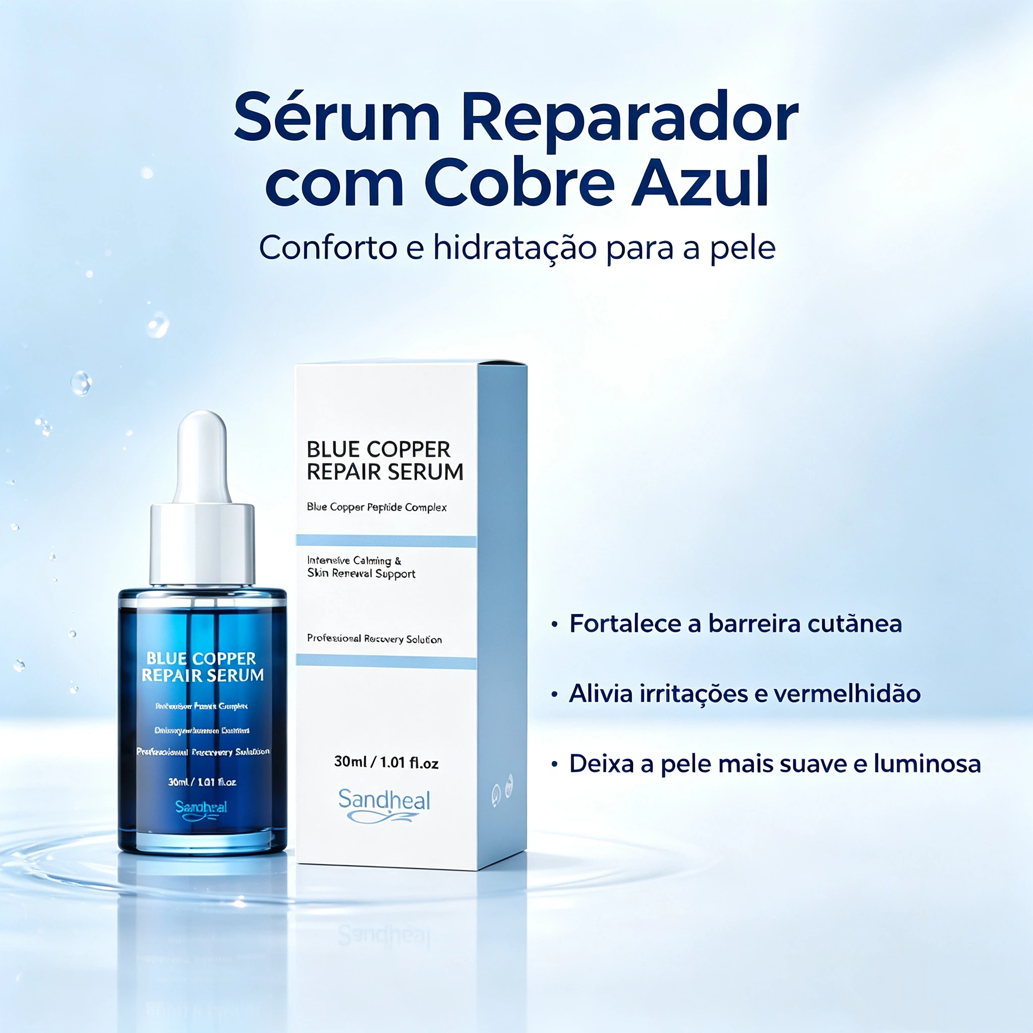 Blue Copper Peptide Complete Skin Care Set, Daily External Facial Skincare Kit for Skin Nourishing & Hydrating