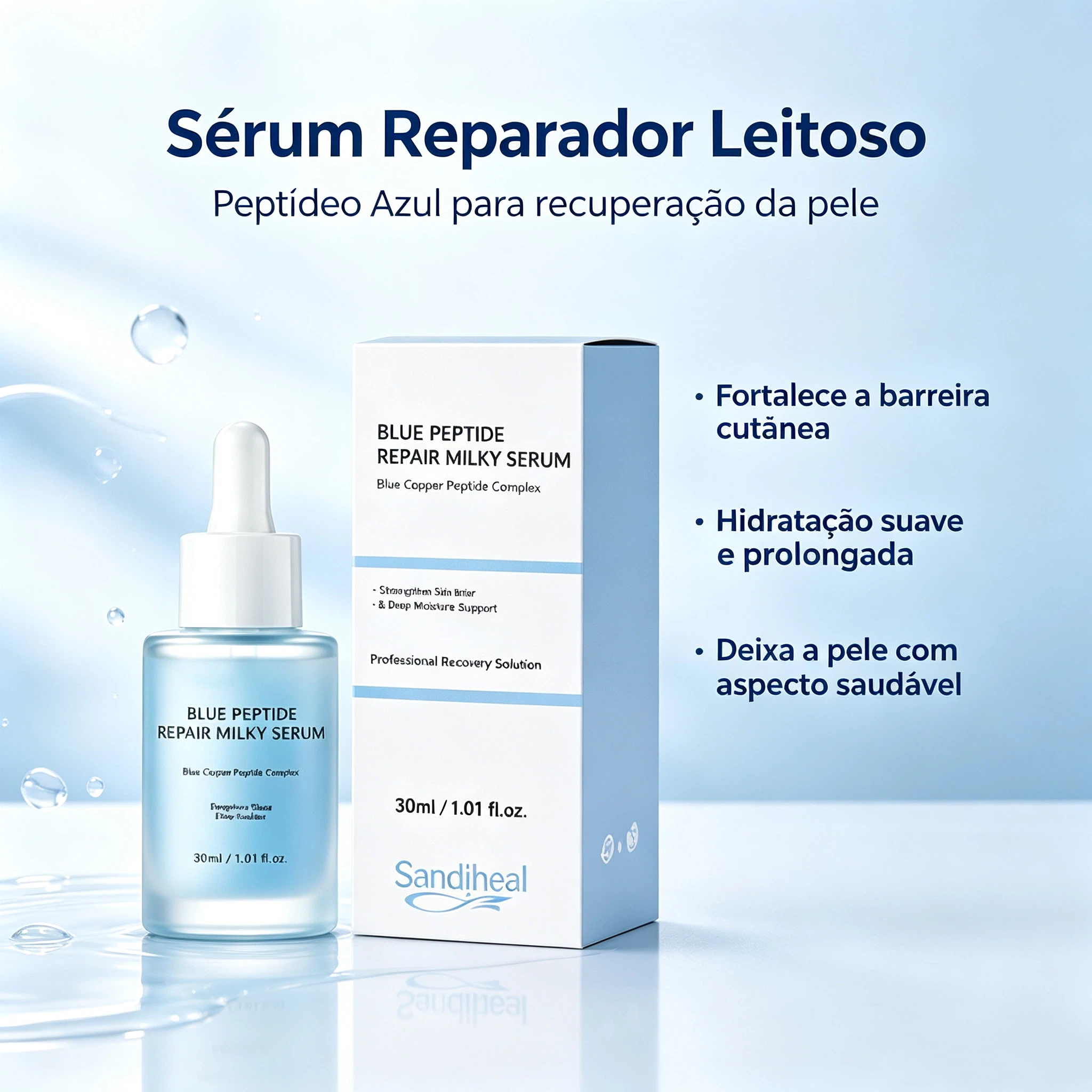 Blue Copper Peptide Complete Skin Care Set, Daily External Facial Skincare Kit for Skin Nourishing & Hydrating