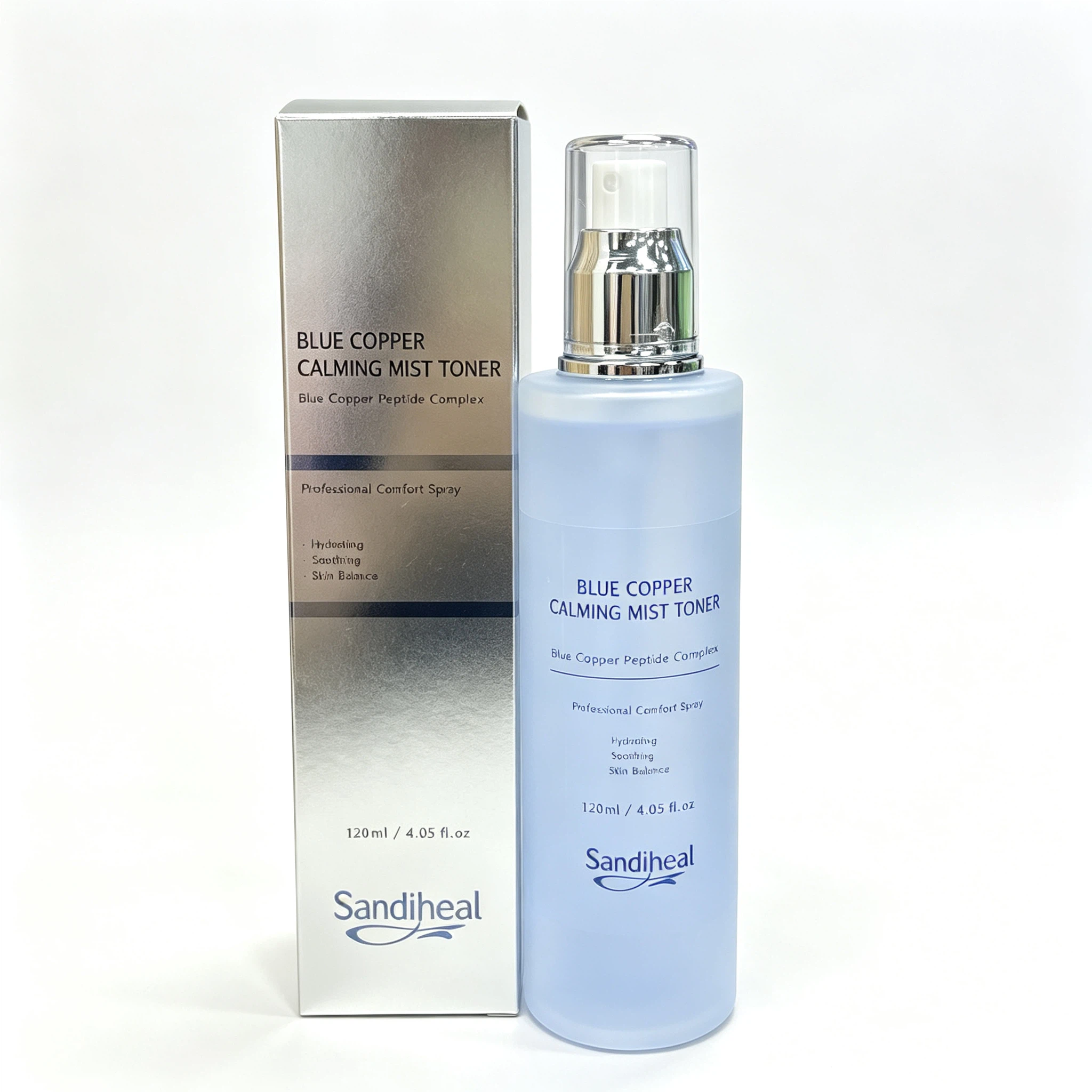 Blue Copper Calming Mist Toner 120ml | Copper Peptide Complex Hydrating Balancing Facial Mist Spray