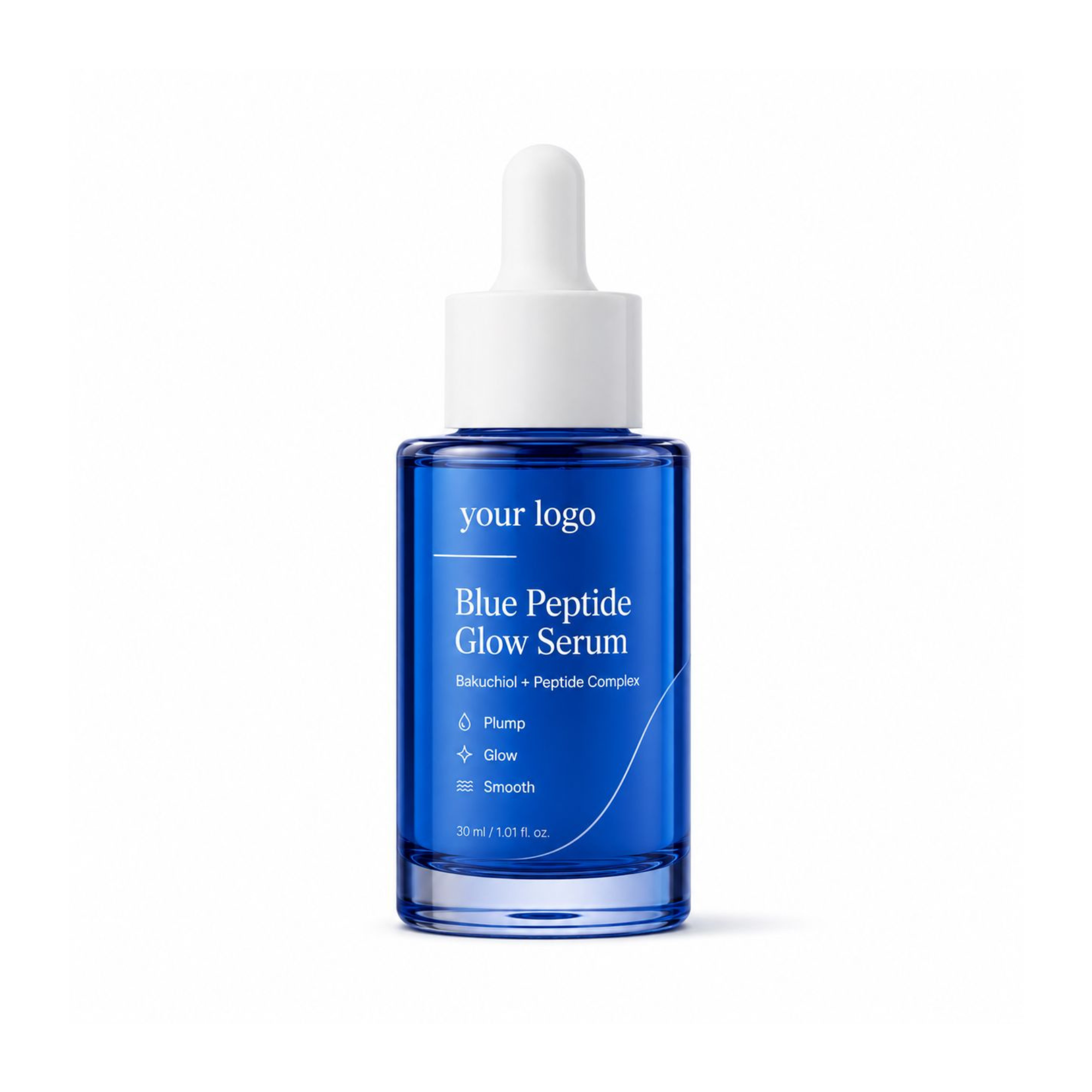 OEM Private Label Blue Peptide Glow Serum – Custom Skincare Manufacturing Service