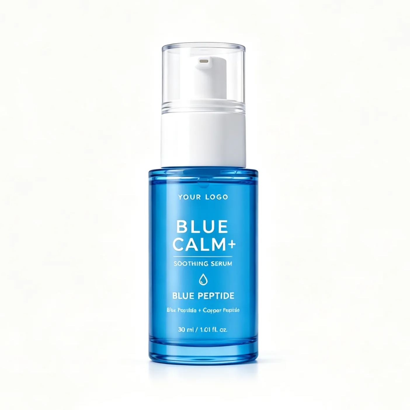 Private Label Blue Calm+ Soothing Serum OEM/ODM | Custom Peptide Facial Serum Manufacturer