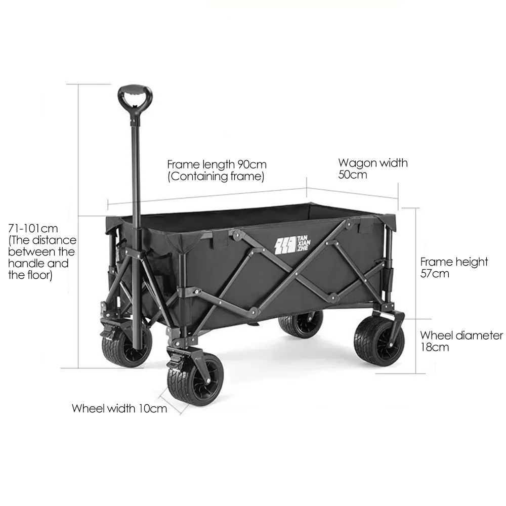 TXZ Heavy Duty Collapsible Outdoor Camping Wagon with Tailgate