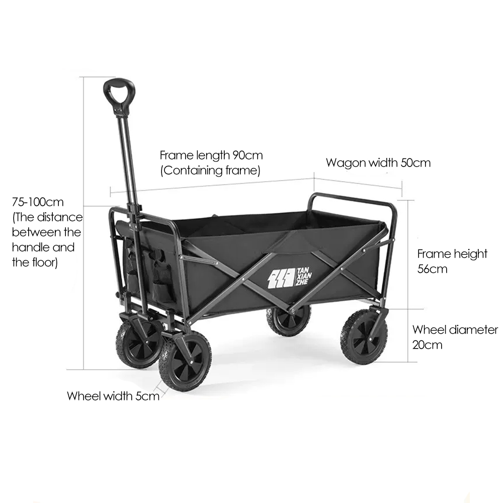 TXZ Heavy Duty Collapsible All-Terrain Camping Wagon with Dual Brakes
