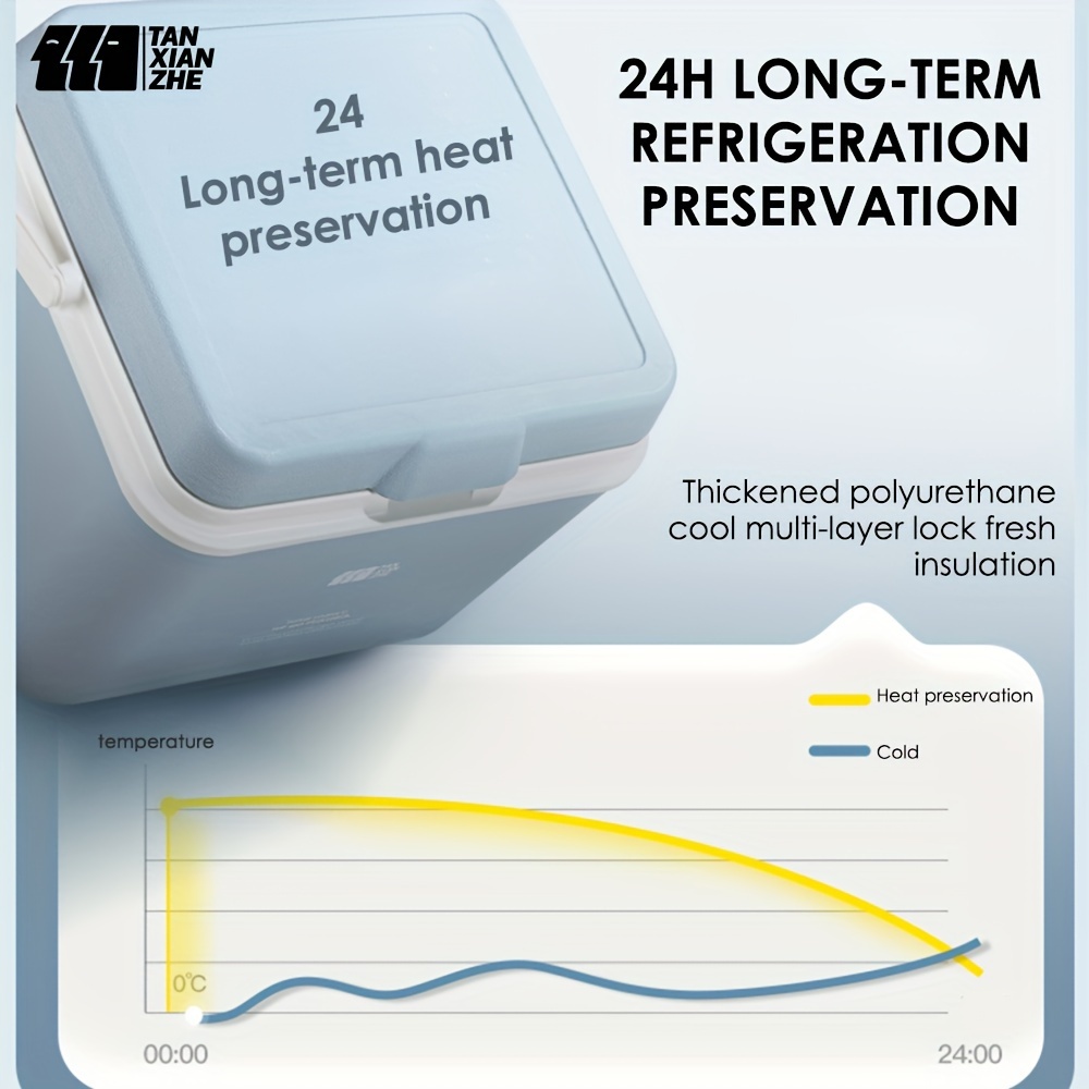 TXZ Portable Insulated Cooler Box with Ice Crystals (Hot & Cold Dual Use)