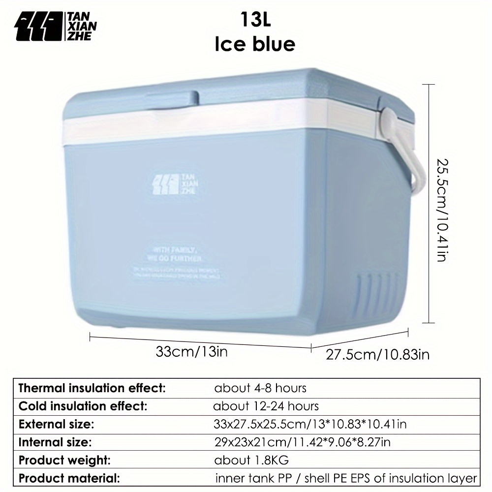 TXZ Portable Insulated Cooler Box with Ice Crystals (Hot & Cold Dual Use)