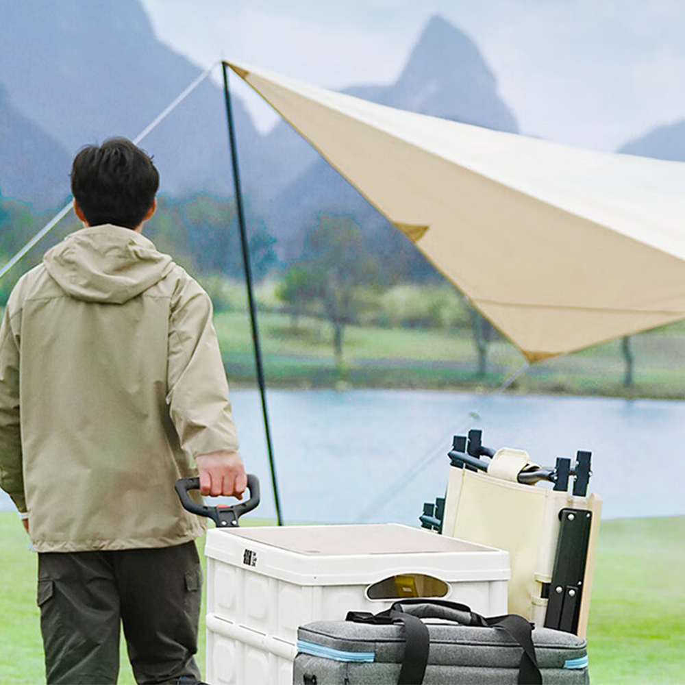 TXZ Heavy Duty Collapsible All-Terrain Camping Wagon with Dual Brakes