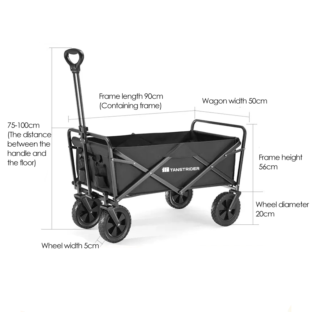 TXZ Heavy Duty Collapsible All-Terrain Camping Wagon with Dual Brakes
