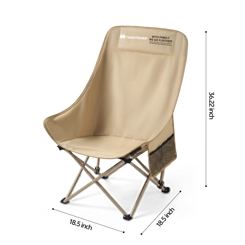 Crescent High-Back Folding Camping Chair