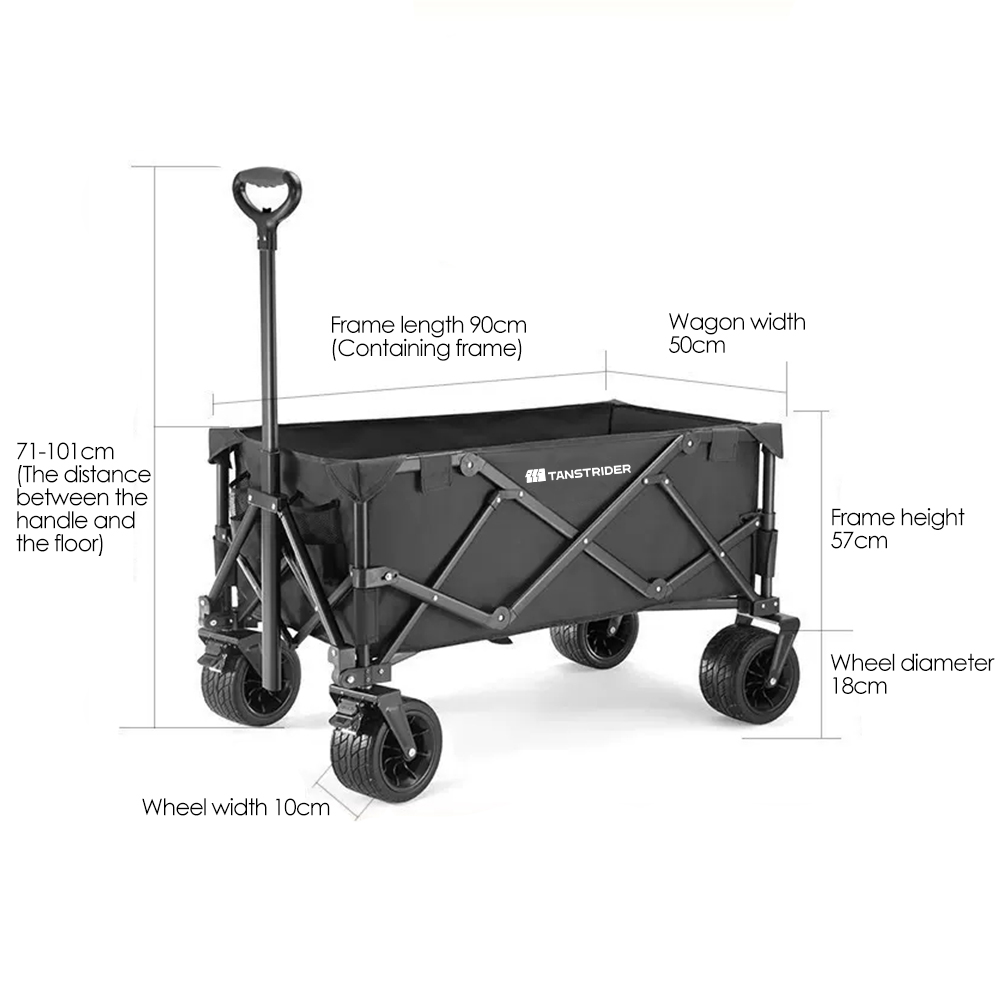 TXZ Heavy Duty Collapsible Outdoor Camping Wagon with Tailgate